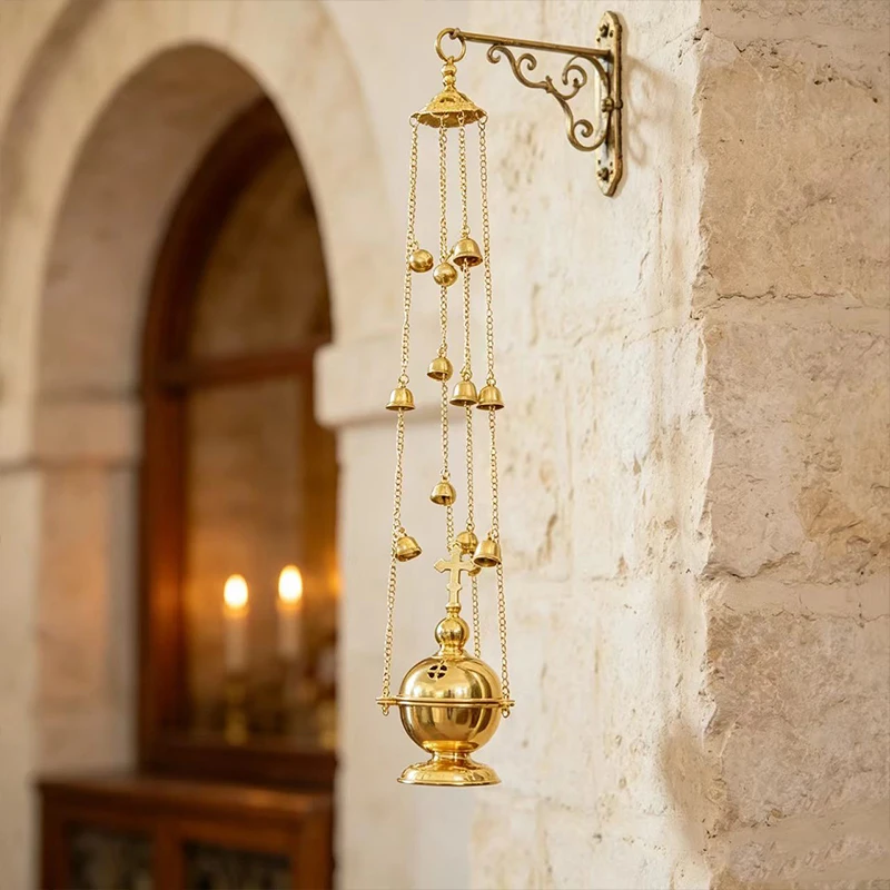 gold-brass-wall-sconce-incense-burner-hanging-censer-with-chain-bells-for-church-orthodox-catholic-religious-decor-ornament