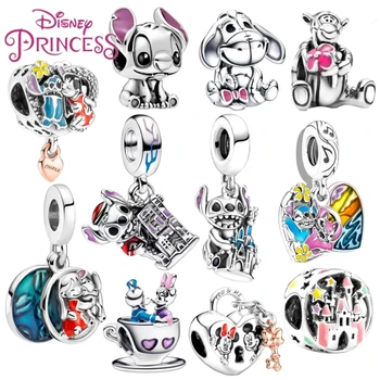 Lilo 스티치 참 비즈 핏 오리지널 판도라 팔찌, 여성용 DIY 쥬얼리 선물, 디즈니 신제품, 2024  Best5