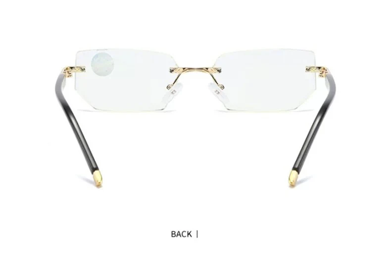 Anti Blau Lesebrille Diamant Schneiden Randlose Brillen Männer Anti Müdigkeit Hyperopie Presbyopie Brille +1,5 – Detail 6
