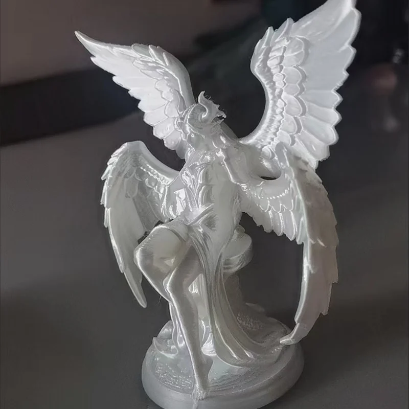 Gothic Demon Angel Statue 3D Printed Fantasy Figurine, White Sculpture Ornament for DIY Hand Coloring Home Decor&Collectors Gift view 4