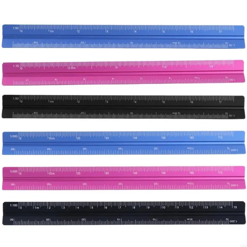 24BA Architectural Scale Ruler Triangular Building Ruler Mechanical Drafting Ruler