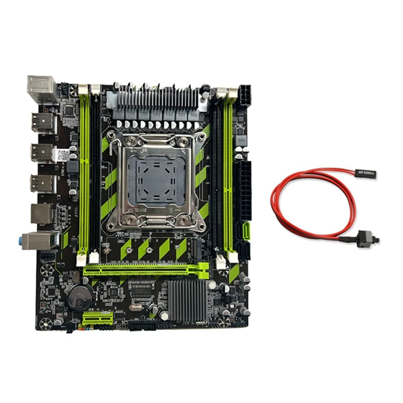 

X79G PC Game Motherboard +Switch Cable LGA2011 4XDDR3 RECC RAM Slot M.2 NVME PCIE X16 6XUSB2.0 SATA3.0 Server Motherboard