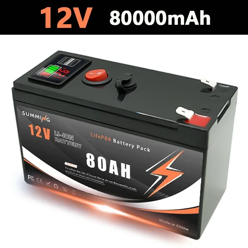 Lithium 12V 150Ah LiFePO4 Deep 4000+ Cycles Batterij Oplaadbare batterij voor verlichting, elektrische wielen, zonne-energie/windkracht, kleine UPS