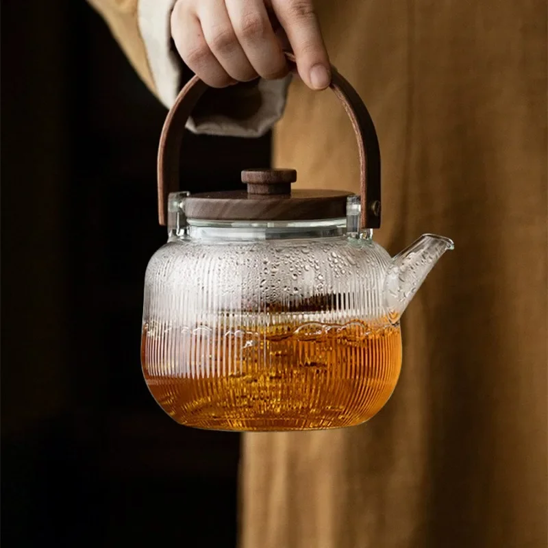 Chinese Style Electric Ceramic Stove Tea Maker Glass Steaming Teapot Simple Household Health Tea Pot