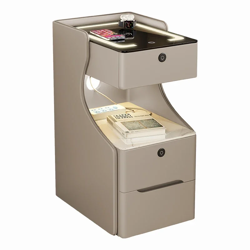 

2024 new crevice bedside table cream wind mini small solid wood 30cm household bedroom bedside table super narrow