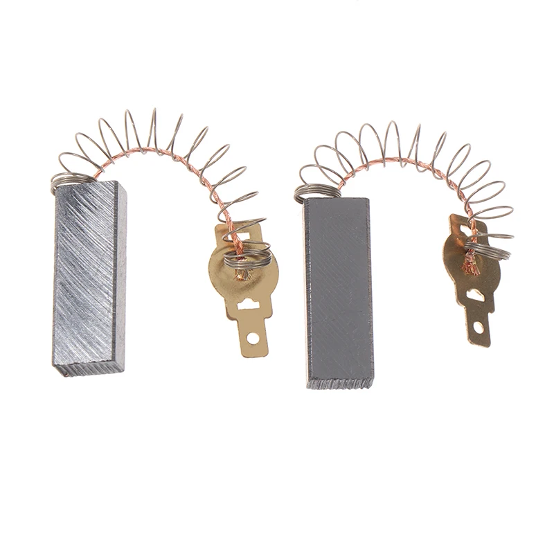 2pcs Electric Motor Carbon Brushes With Spring And Wires For Dust Collector Cleaner Power Tool image 2