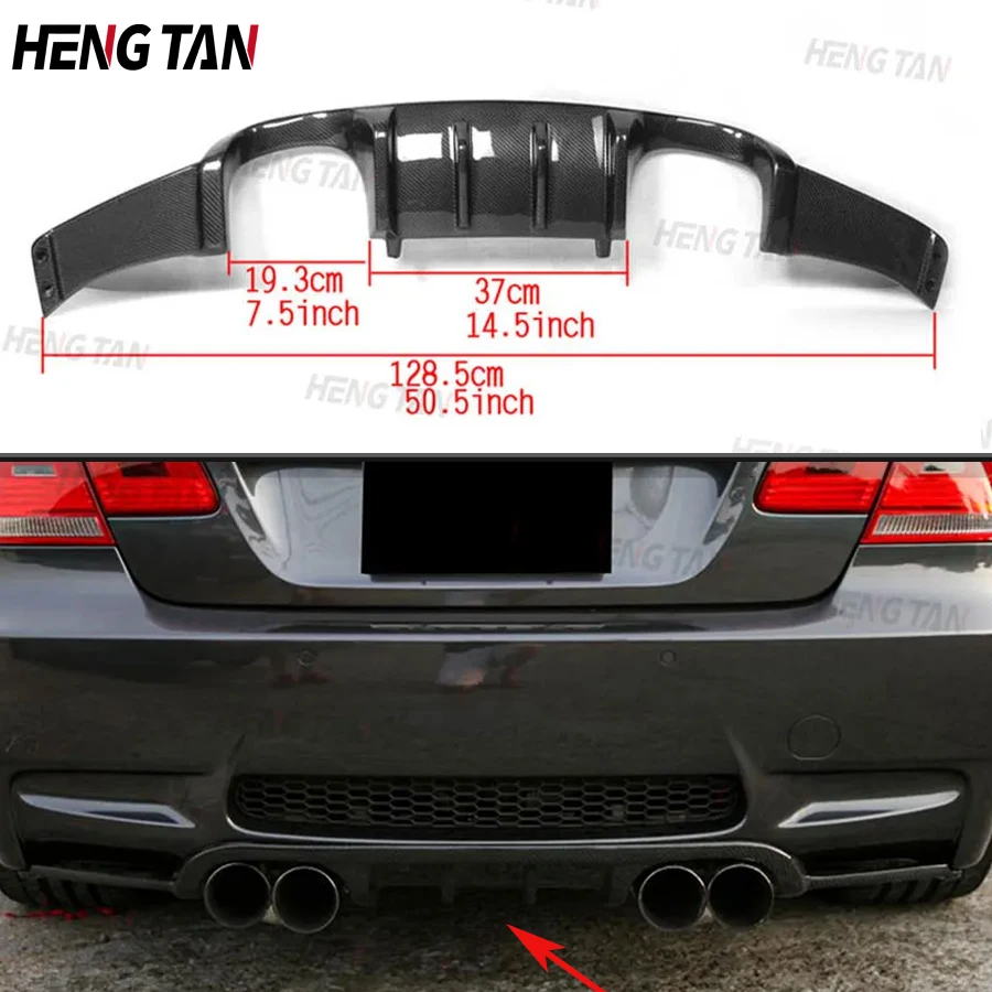 Carbon Fiber For BMW 3 Series M3 E92 E93 2007-2012 Two-door Car Rear Bumper Diffuser lip parts Rear Spoiler Body kit