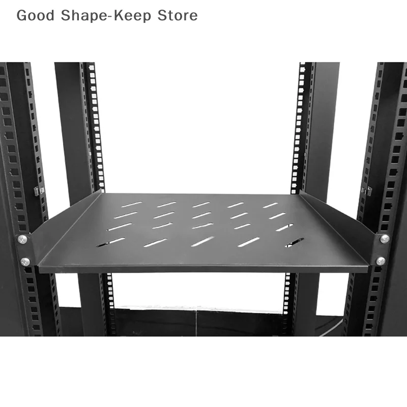 رف رف خادم 1U مضمون للجودة وجيد التهوية؛ صينية تثبيت الخادم لخزانة ورف مقاس 19 بوصة