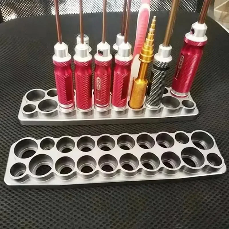 20 holes Aluminum Alloy Tool Tray / Socket Suit Hexagon Holder For Remote Control Toys RC Cars Boat Airplane