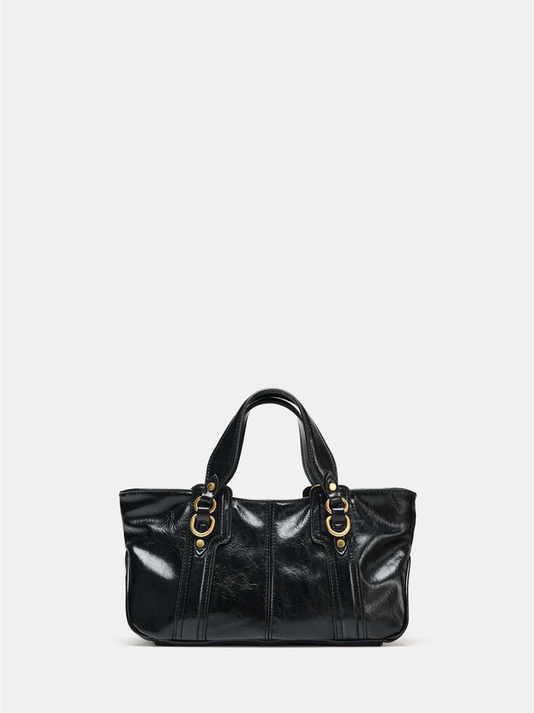 

Кожаная большая сумка Bla, женская модная сумка через плечо, простая большая сумка, металлическая синяя уличная крутая сумка из мягкого искусственной кожи