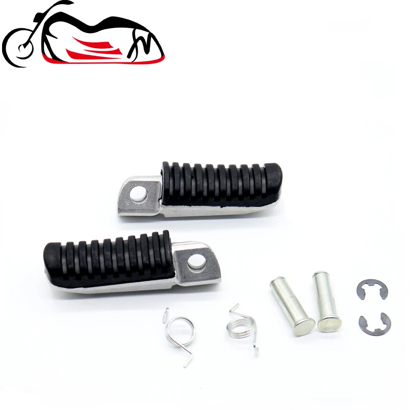 Front Footrest Foot Pegs For KAWASAKI ZZR 600 1200 ZRX 400 1100 GPZ900R ZR250 ZR7 ER6F ER6N ER4N Motorcycle Rubber Pedal Pads