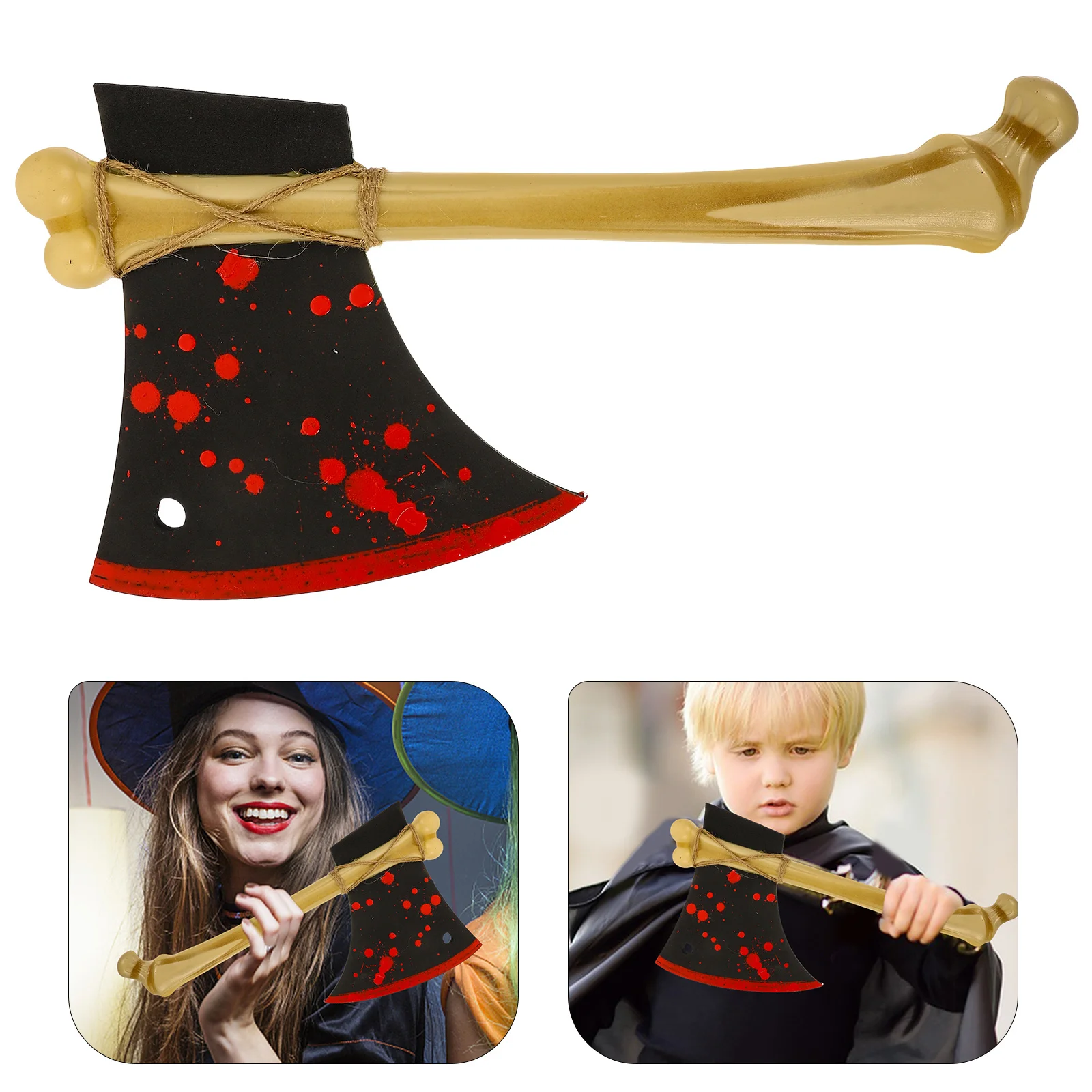 

Realistic Halloween Fake Axe Prop Simulated Bone For Party Cosplay Costume Stage Performance Decoration Halloween Party