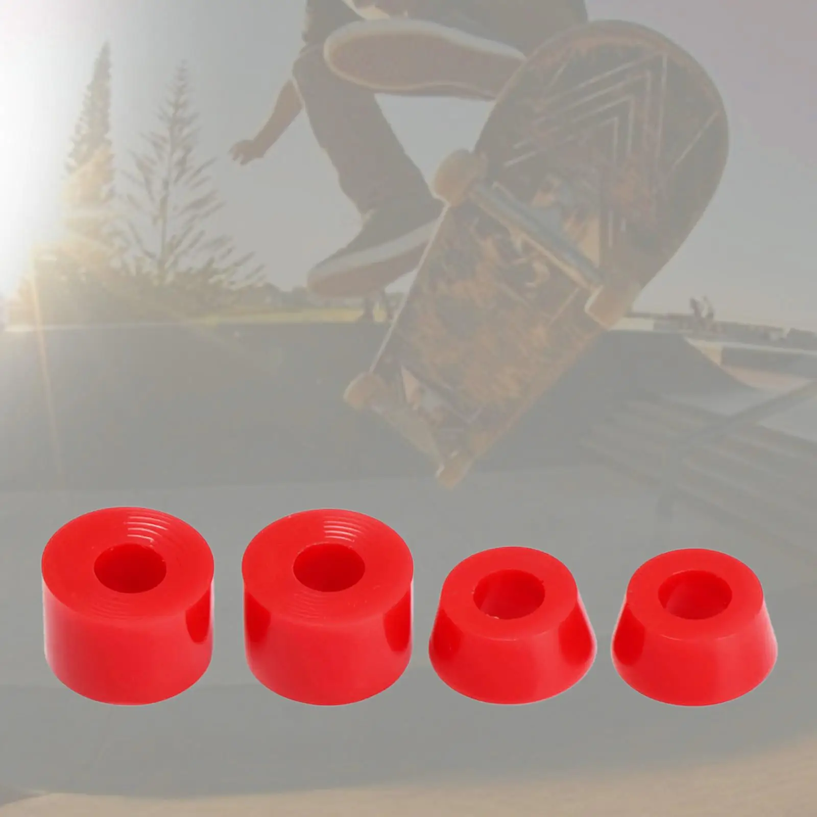 Buchas de substituição para Skateboard Truck, Longboard, Vermelho, 2X, 4X, 92A