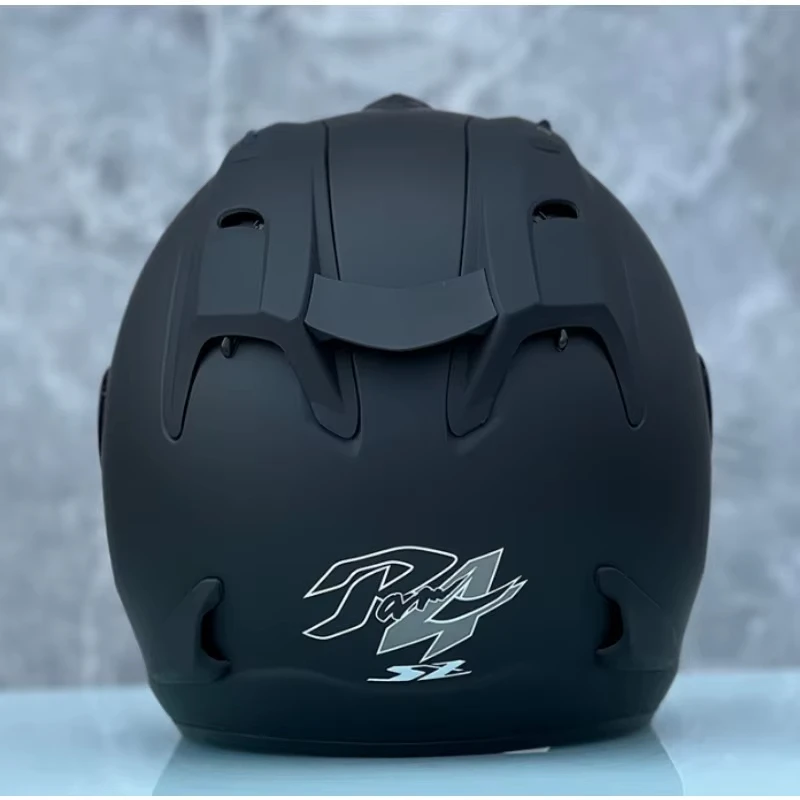 Ram4 Matte Black Half Helmet Men and Women Motorcycle Off-Road Summer Helmet Downhill Racing Mountain Cross Casco Capacete