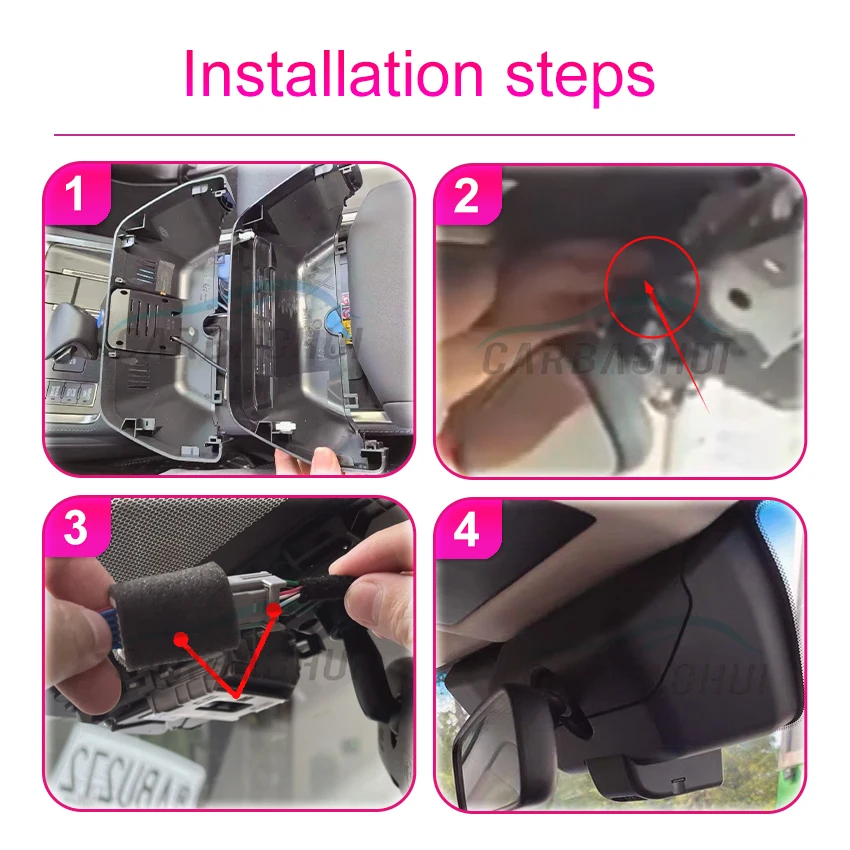 جديد! مسجل فيديو Night Visio 4K UHD التوصيل والتشغيل جهاز تسجيل فيديو رقمي للسيارات داش كام كاميرا لكزس GX 550 550h GX550 GX550h J250 2024 2025