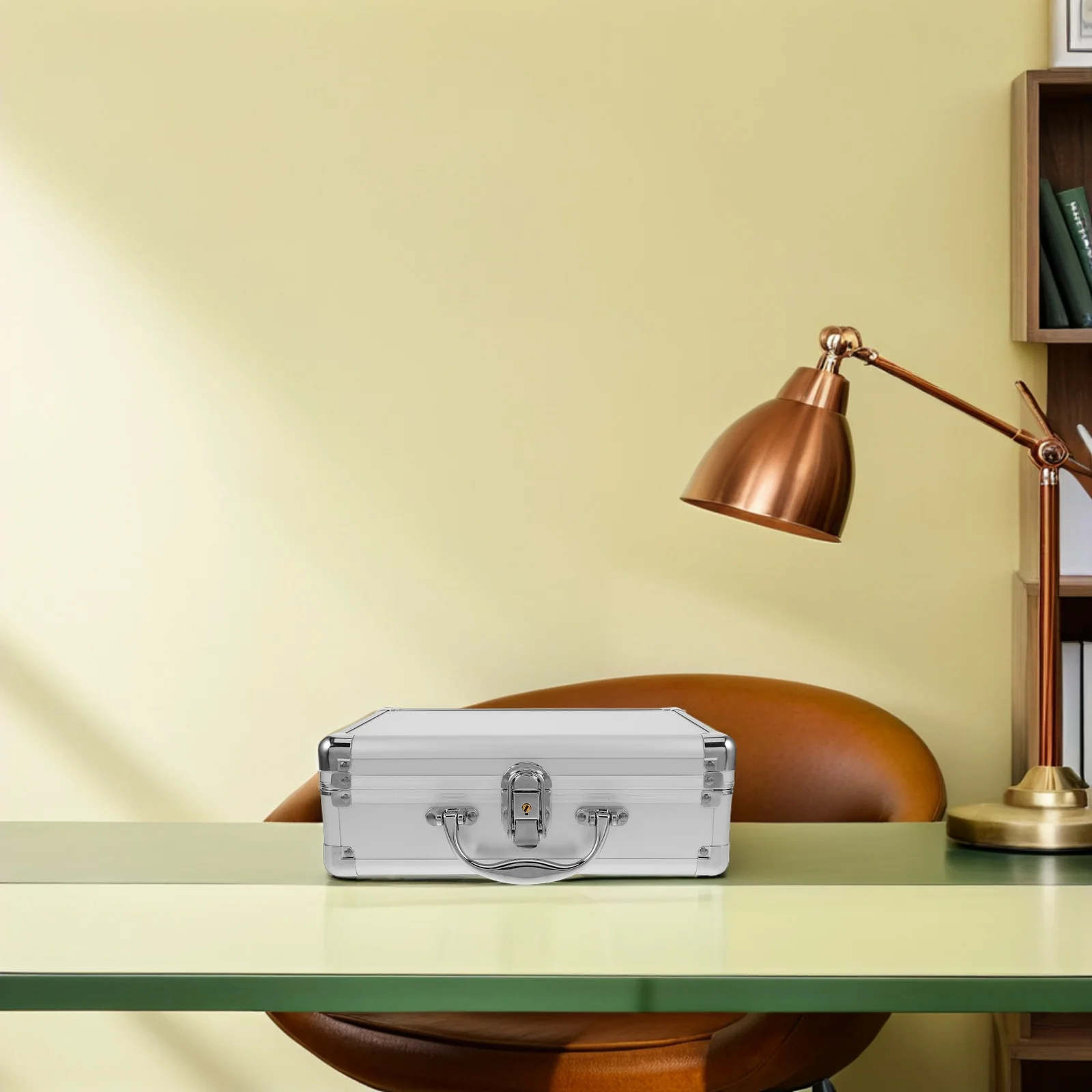 

Multifunctional Storage Box Hard Shell Mic Case Lockbox with Key Aluminum Alloy Toolbox Aluminium Cases