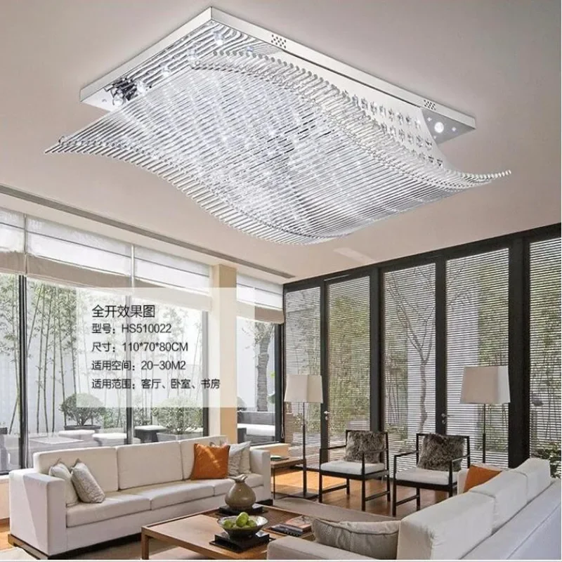 Modern Crystal Chandelier LED Color Change With Remote Control Organ Style RGB Lustre Ceiling Lamp Deco Chandeliers 110V 220V