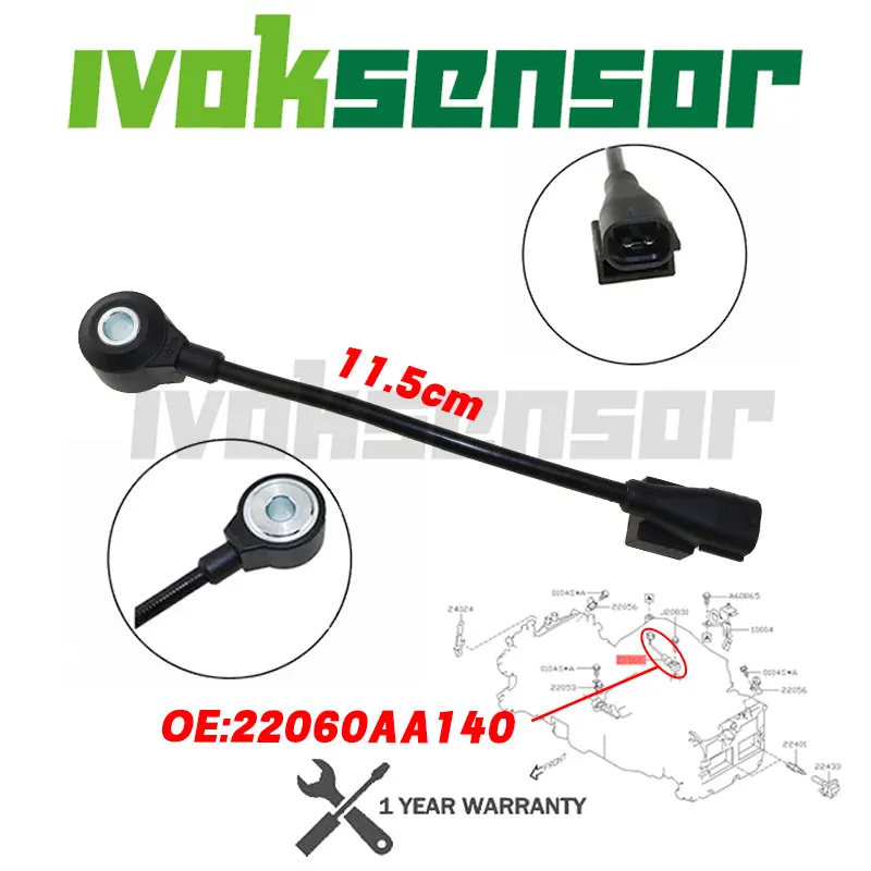 

Ignition Knock Detonation Sensor For Subaru 9-2X 92X Forester Impreza Legacy Outback STI WRX 2.0L 2.5L 22060-AA140 22060AA140