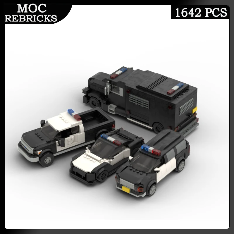 

Modern City Vehicle SWAT Police Humvee Special Car MOC Building Block Brick WW2 Military DIY Model Toys Children Birthday Gifts