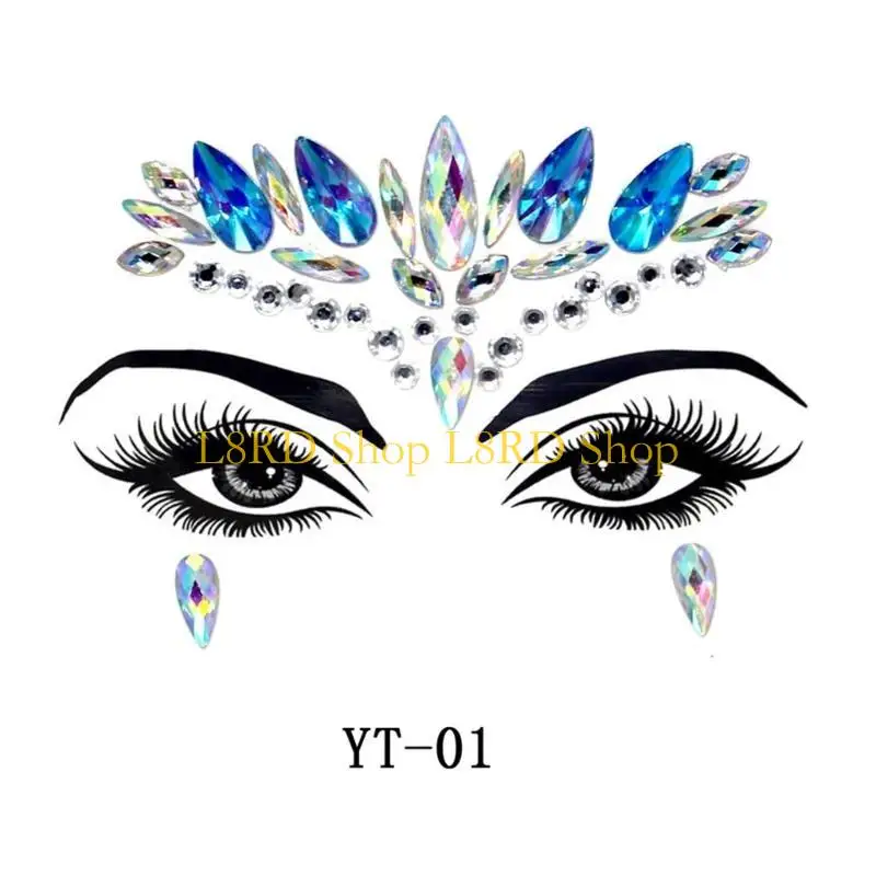 

L8RD Beautiful Eyes Sticker Party Face Stickers Face Decoration Diamond Masquerade
