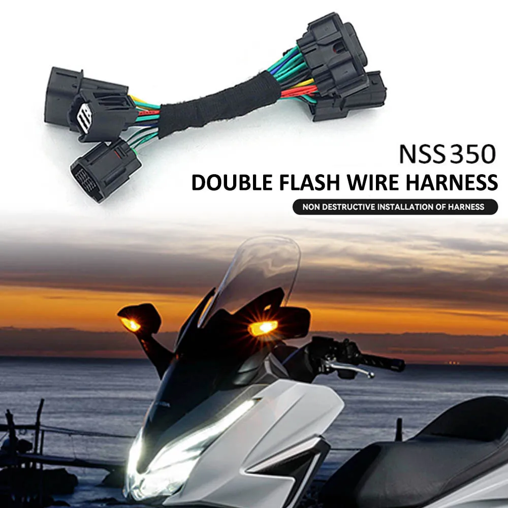 

NEW Motorcycle Double Flash Overtaking Light Switch Special Hazard Warning Light Lossless Wire Harness For Honda NSS 350 NSS350