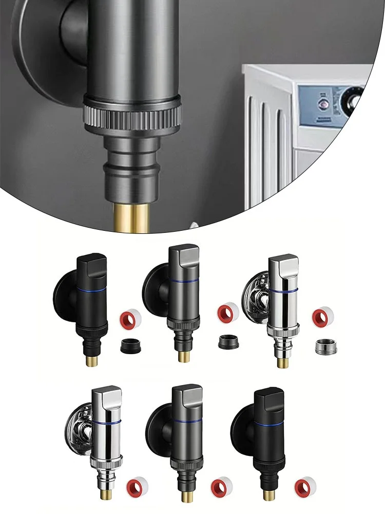 

1 шт. G1/2 G3/4in Смеситель для стиральной машины Угловой клапан для остановки воды Настенный угловой клапан открытия для кухни, ванной комнаты, фурнитура Acc