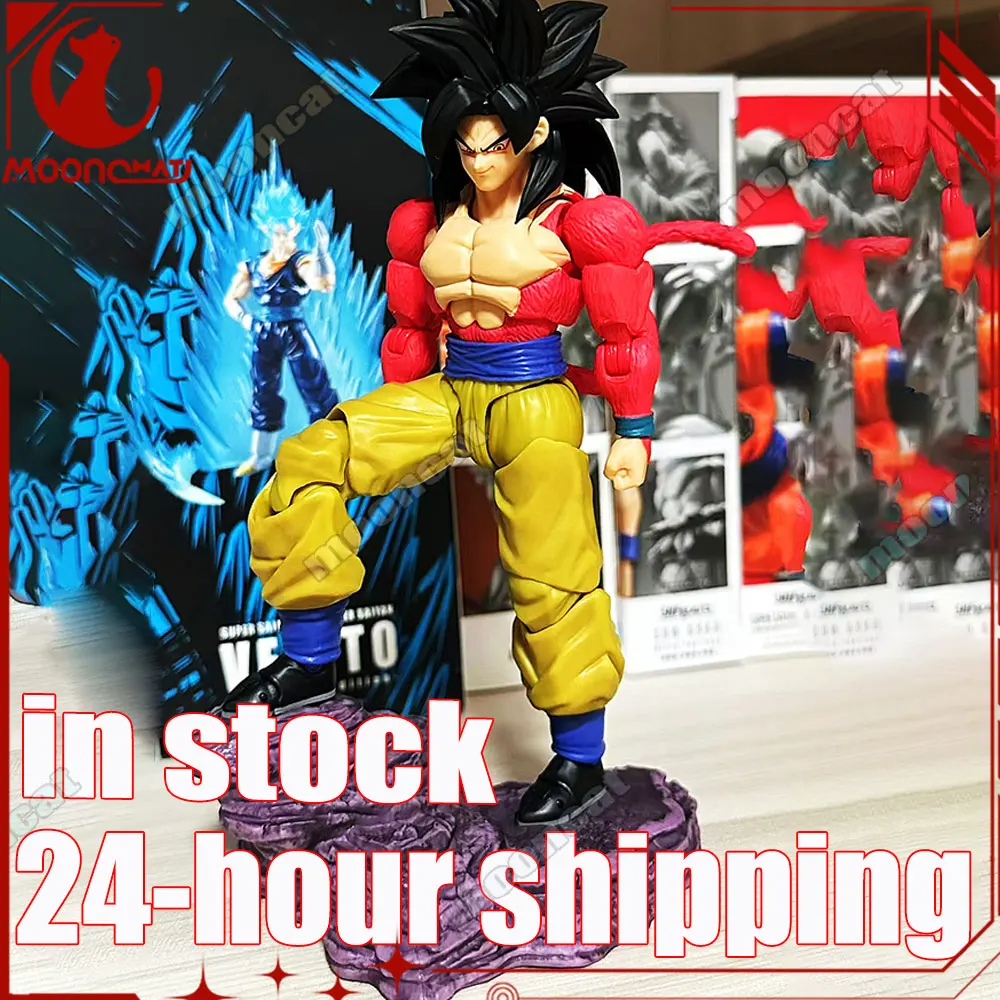 

Original 1/12 Black Hole Dragon Ball Anime Figure Son Goku Action Figurine Gt Super Saiyan 4 Goku Collect Dbz Toy Customized