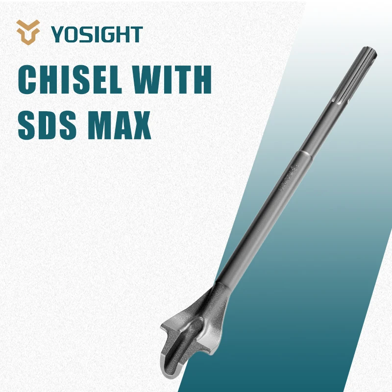 SDS MAX Shank Chisel Set Concrete Breaker Chisel Flat Point Chisel for Electric Hammer Demolition Work