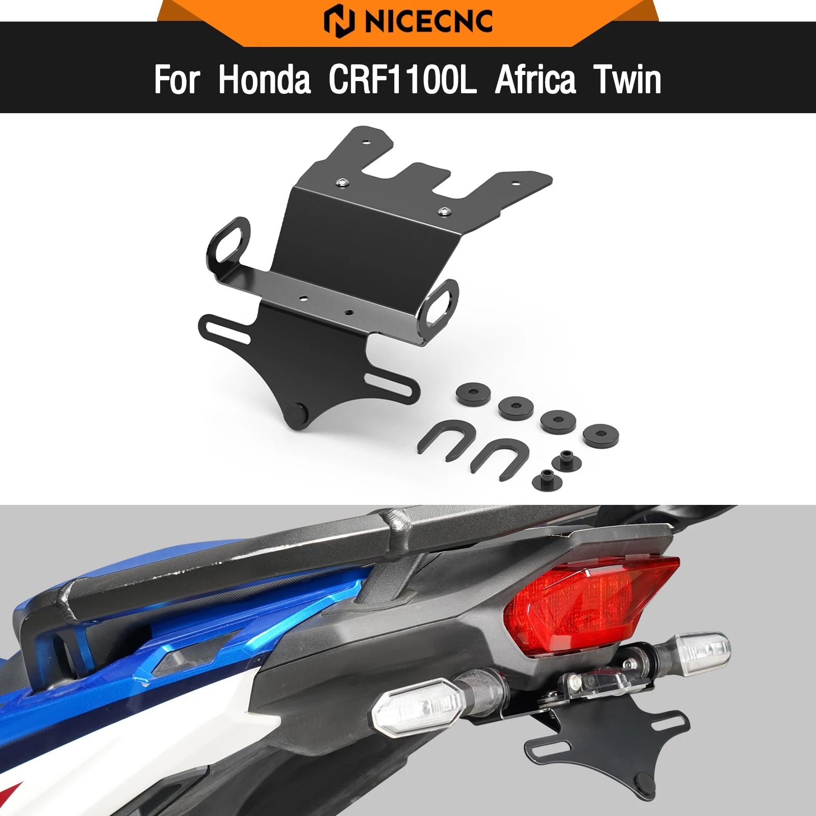 

For Honda CRF1100L Africa Twin 2020-2025 License Plate Holder Tail Tidy Fender CRF1100L CRF 1100L Africa Twin Adventure Sports
