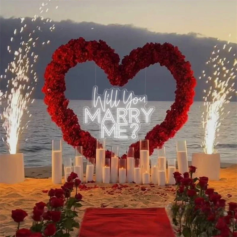 

Will You Marry Me Neon Sign, Custom Wedding LED Neon Light Home Wall Decor Wedding Engagement Party Backdrop Decoration