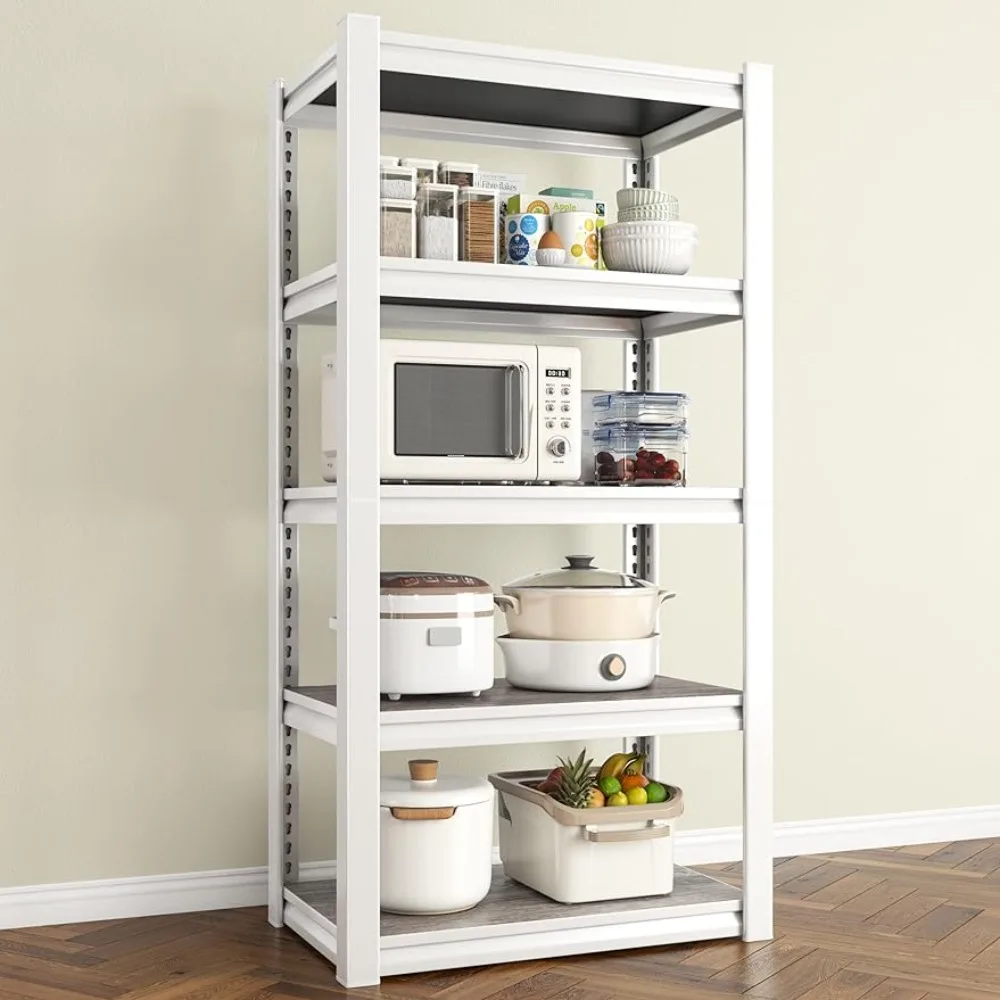 

Heavy Duty Shelving White Storage Shelves Loads 3000LBS Pantry Shelves Adjustable Metal Shelves for Storage