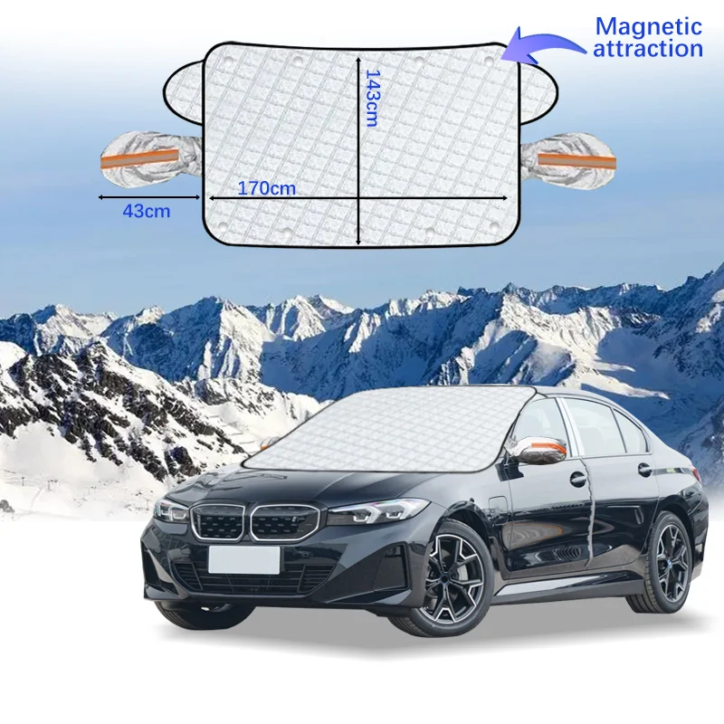 Car Windshield Cover Magnet Winter Window Snow Shield Anti Frost Auto Front Window Snow Cover For BMW i3