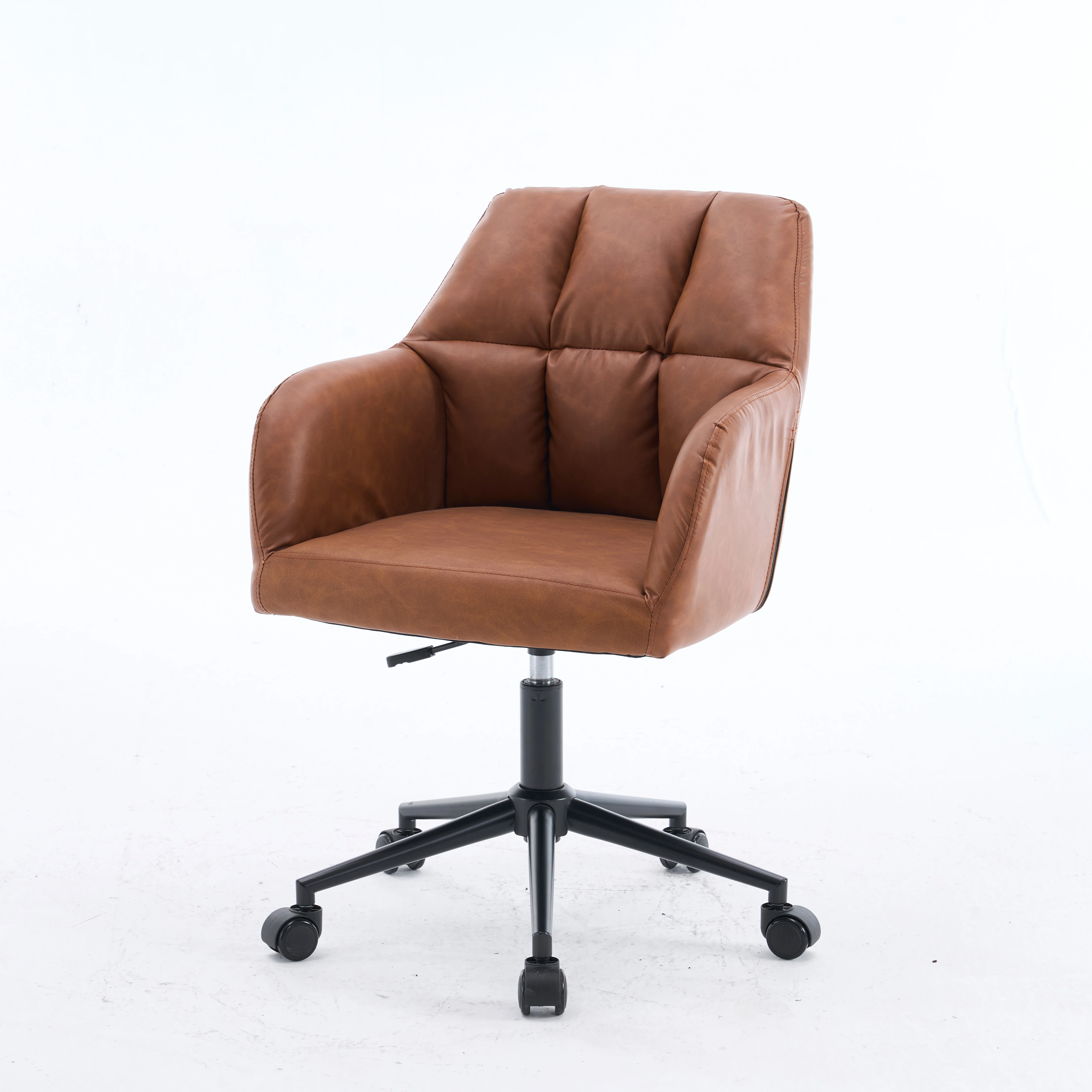 brown-leather-lift-chair-modern-360-swivel-iron-base-adjustable-height-home-office-chair