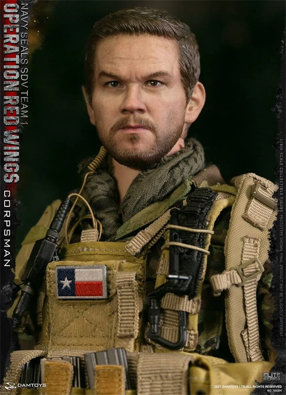 

1/6 DAMTOYS DAM 78084 Navy Seals SDV Team 1 Operation Red Wings Corpsman Vivid Head Sculpture Caps Model For 12inch Male Figures