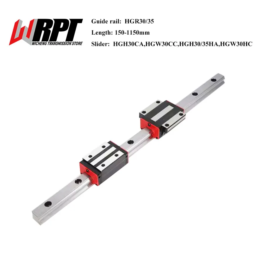 

1PC Linear Guide HGR30 HGR35 Length 150-1150mm With 2PCS HGH30CA HGW30CC HGH30/35HA HGW30HC Slider Carriages For CNC Engraving