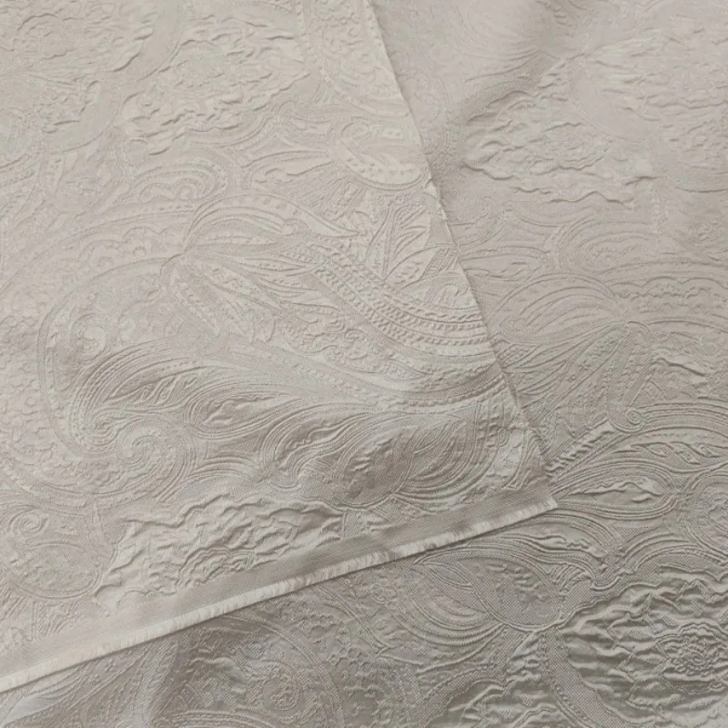 

French Jacquard Fabric Cream 2025 New Womens Dress Shirt Luggage Pillow Home Relief 3D Designer Sewing DIY Fabric By The Meter