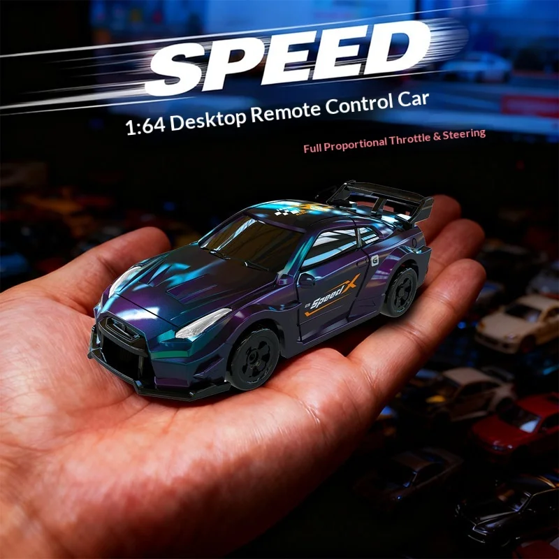 2026 In Stock Hot Product 1: 64 Mini Remote Control Car Rc 2.4g Full Scale High Speed Drift Car 4wd Racing Light Cool Toy Car