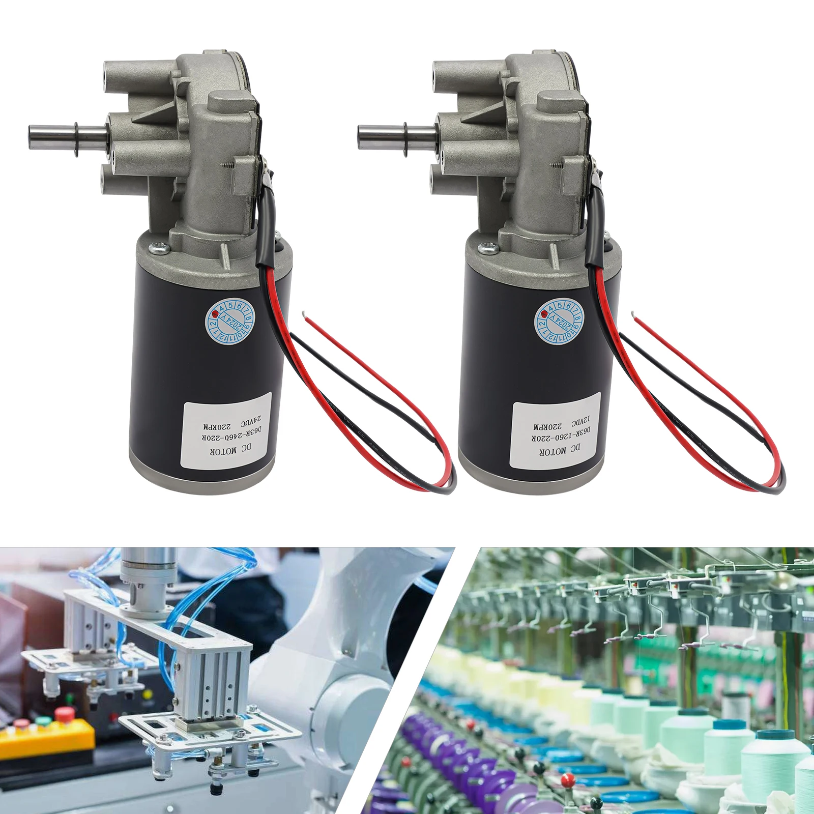 

60W Electric Gear Motor Small 12/24V DC Motor -30~60°C Working Temperature Range