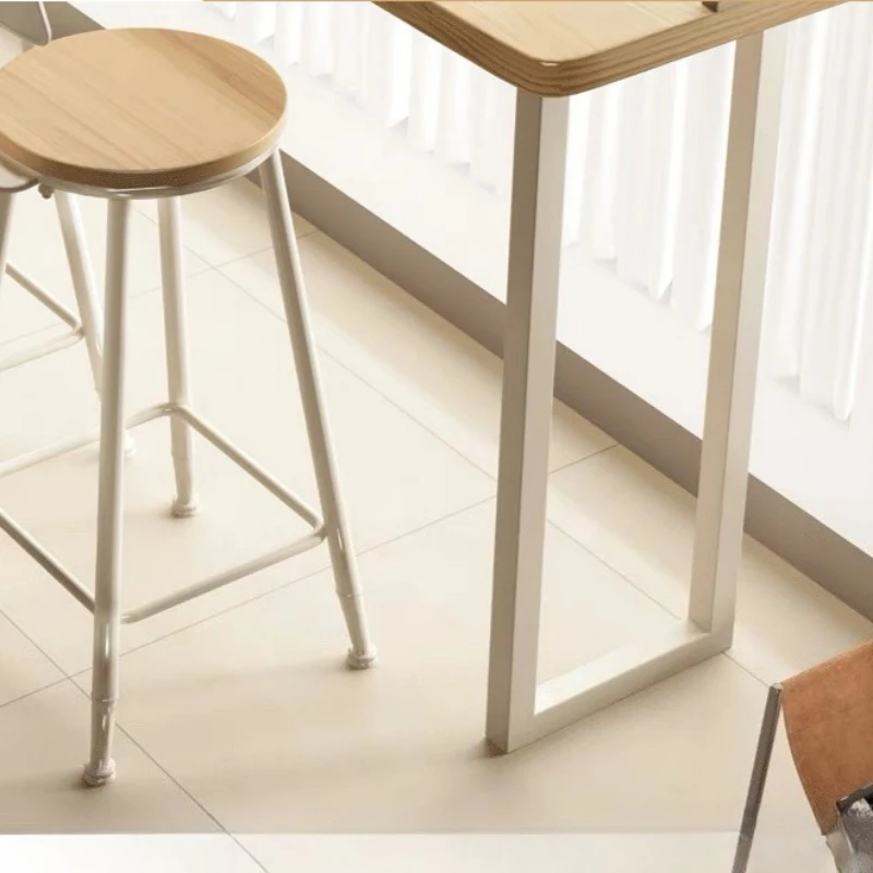 Mesa de centro retangular minimalista moderna lazer madeira maciça mesa de tira longa estilo nórdico varanda 이자Móveis de café