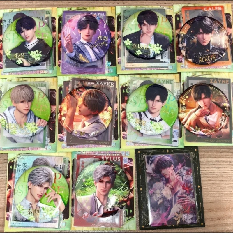 

1box Set 75mm Badge Animation Love And Deepspace Flash Card Transparent Card Anime Collection Gifts Toys For Fans Figures