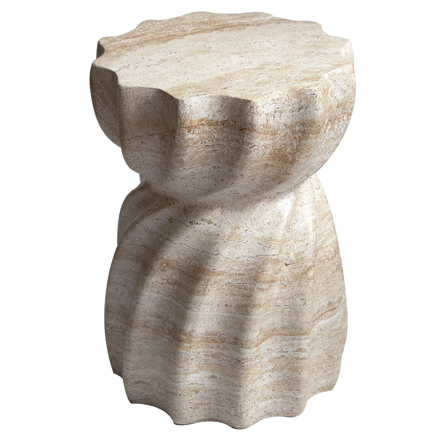 모던한 모조 트래버틴 커피 테이블 이미지