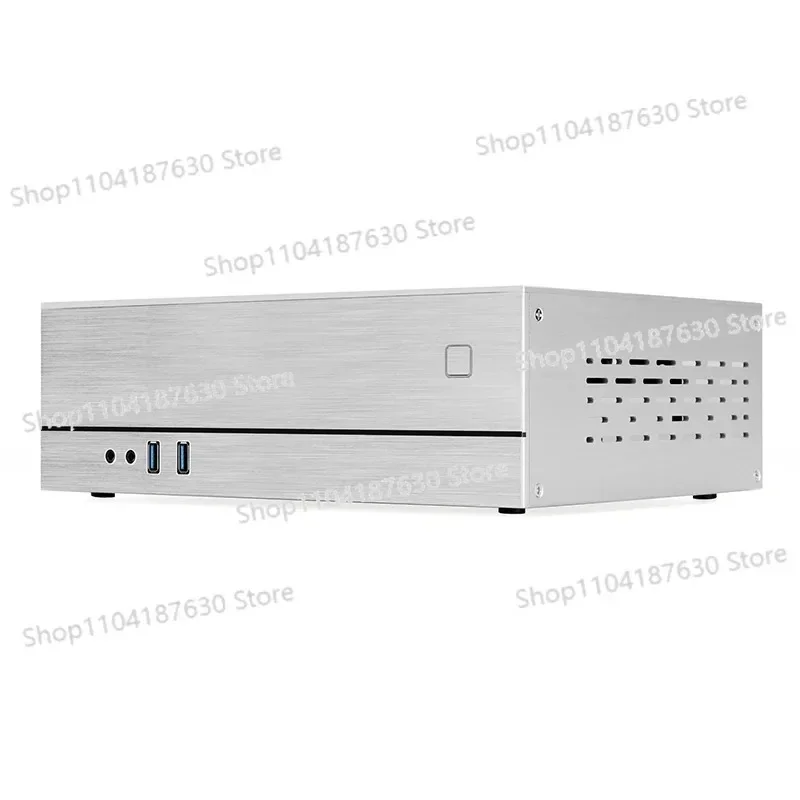 A02 Aluminum Shell Iron Frame Chassis, HTPC Horizontal ITX Mini Small Chassis Half Height Graphics Card