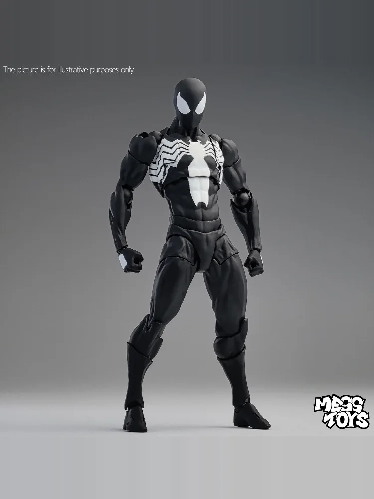 

В наличии беспорядочные игрушки Человек-паук Симбиот Человек-паук Месstoys Черный костюм Сосед Алый паук Аниме Фигурка Подарки Игрушки