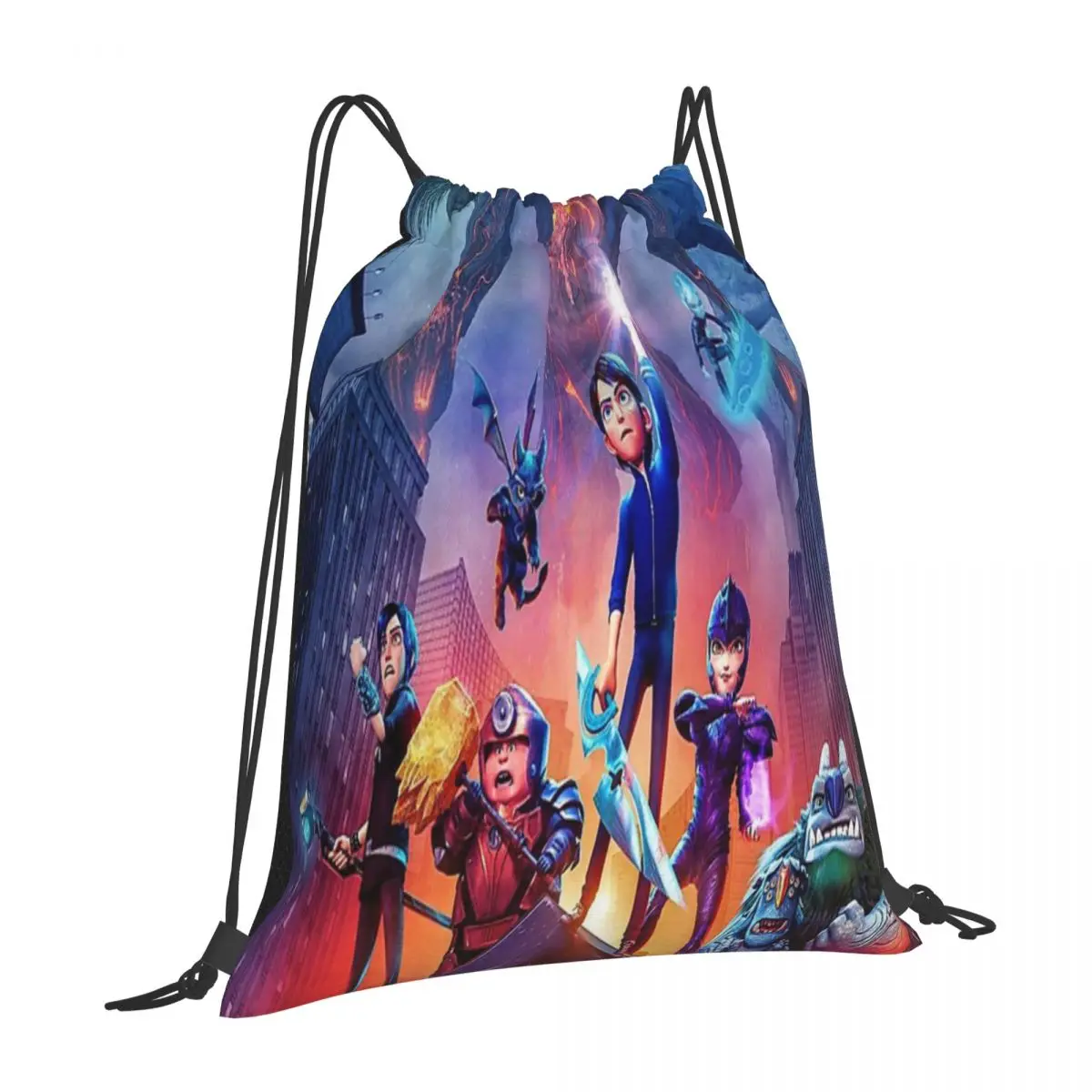 Trollhunters-Sac à dos Rise of Proximity Wstring, sac à main en tissu pour filles, sac d'école SR