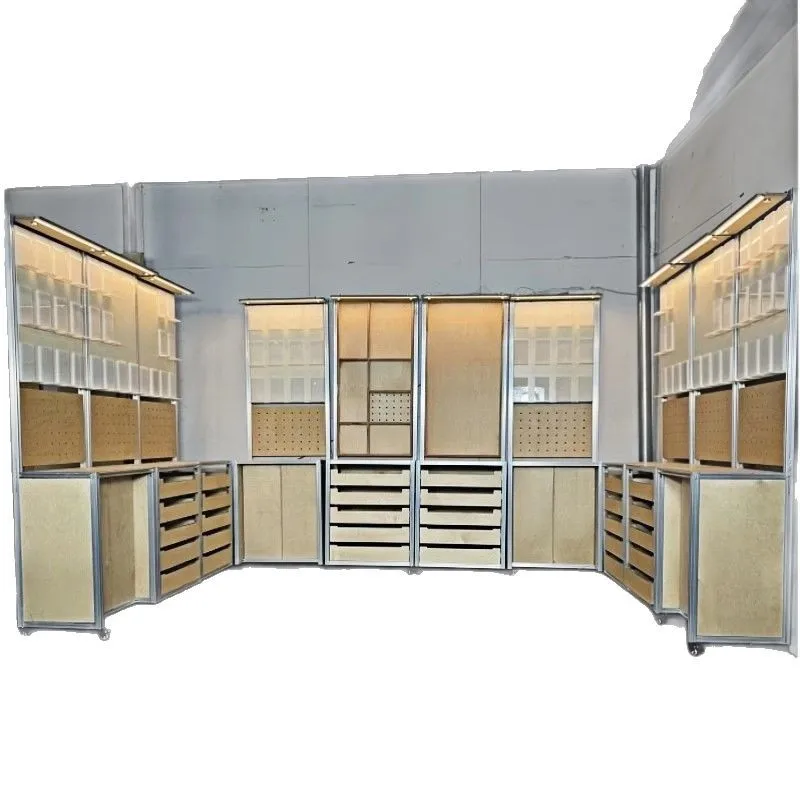 

Aluminum Profile Birch Display Cabinet Shelf Display Sample Wall Wall Metal Shelf Storage Rack