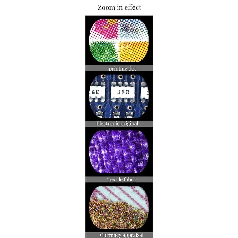 ABRE-Digital Display Frequency Magnifying Glass 60/80/100X With Three Multiples Switching Portable Microscope