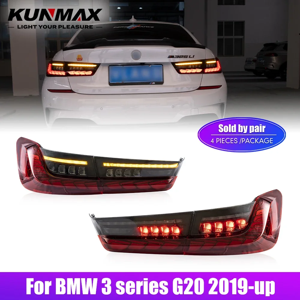 

Pair Of LED Tail Lights For BMW 3 series G20 2019-up DRL Reverse Brake Turning Signal Car Rear Tail Light Assembly Plug And Play