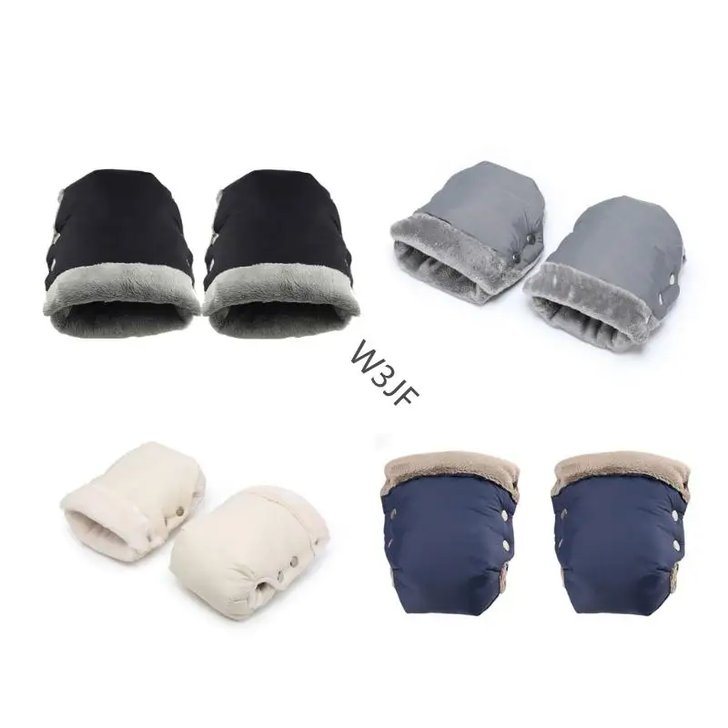 

W3JF Pram Hand Muff Mittens Windproof Stroller Handmuffs Stroller Accessories