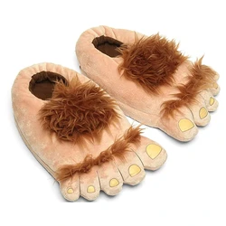 Hobbits Foot Slippers Separate Toe Shoes w/ Soft Memory Foam Anti-Slip Sole Keep Warm in Winter Funny Valentine’s Gift 2022 New