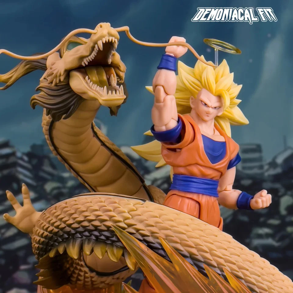 Em Estoque: Boneco de Ação Demoniacal Fit Son Goku SSJ3 Dragon Ball Z SHF Dragon Blaster Super Saiyan 3 Son Goku Kakarot - Modelos de Brinquedo